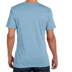 High Quality 100% Cotton Regular Fit Heavyweight <b>V</b>-<b>neck</b> Eco-Friendly Breathable <b>T</b>-<b>Shirt</b> Custom Printing Plain Blank <b>for</b> <b>Men</b> - Product Image 5