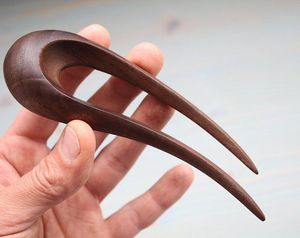 Handmade Wooden Hair Fork Hair <b>Pin</b> Vintage <b>Bun</b> Stick for Women Retro Wooden Hair Fork U Shape Hair Stick Elegant <b>Bun</b> Holder - Product Image 3