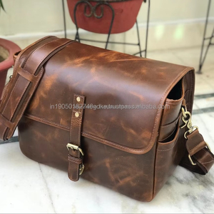 Bolso de Cámara Vintage Premium ALBORZ, Cuero Genuino de Lujo, Correa Ajustable con Hebilla, Estilo Retro Casual, Portátil, con Compartimentos para Viajes Diarios - Product Image 2