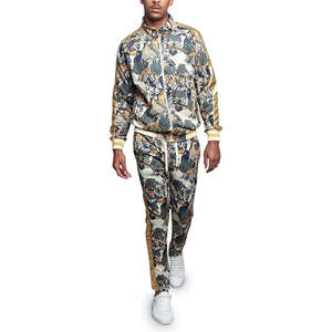 Ensemble de survêtement imprimé 2-en-1 pour homme, style urbain, respirant, en mélange de coton écologique, vêtements de sport décontractés, tendance 2026 - Product Image 3