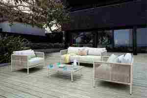 Conjunto de Sofás Premium para Exteriores con Tejido de Cuerda y Estructura de Mimbre - Product Image 5