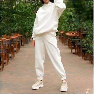 Vêtements pour femmes en gros 2026 – Pantalon une pièce coupe droite, taille élastique, survêtement décontracté, couleur unie, pantalon de jogging sportif - Product Image 4