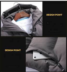 Veste décontractée à capuche pour homme, couleur unie, épaisse, automne-hiver, prix d'usine Chine-Bangladesh, broderie personnalisée du logo, vente transfrontalière - Product Image 2