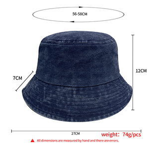 Chapeau Bob Personnalisé Brodé Rétro en Coton Délavé de Haute Qualité pour Hommes, Femmes et Jeunes avec Logo – Chapeaux Bob Effet Vieilli en Gros - Product Image 2