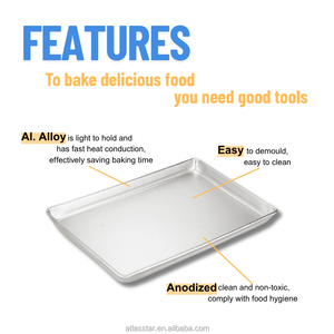 กระทะอลูมิเนียมขนาดเต็ม18x26นิ้วกระทะแผ่นอัลลอยด์ถาดอบแบบอุตสาหกรรม - Product Image 5
