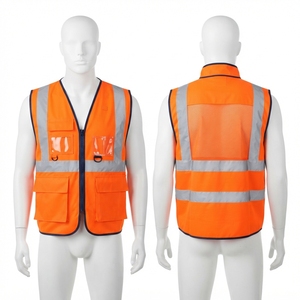 Chaleco de Seguridad de Malla de Poliéster Unisex con Certificación CE Premium, 120 GSM, Cinta Reflectante Amarilla de Alta Visibilidad, Bolsillos Utilitarios, Personalizable - Product Image 4