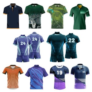 Maillot de rugby personnalisé OEM ODM de haute qualité, vêtements d'équipe, logo imprimé, maillot de rugby par sublimation, respirant, vente en gros - Product Image 1