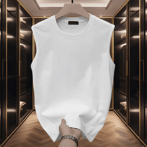 Custom Logo Men's Tank Top 100% Cotton Athletic <b>Vest</b> Crew Neck Gym Fitness <b>Muscle</b> Shirt Breathable Quick Dry Eco-Friendly - Product Image 3