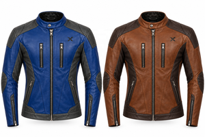 Veste de moto en cuir de la collection Capsule |   Noir Bourgogne Marron Bleu |   Fabricant OEM ODM |   Qualité de conception haut de gamme | - Product Image 5