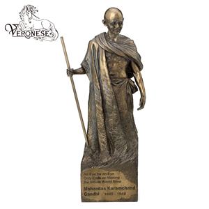 VERONESE DESIGN Hand-painted Luxury <b>Resin</b> <b>Sculpture</b> of Mohandas Mahatma Gandhi 23x13x33.5cm Home Decoration Art Collectible - Product Image 2