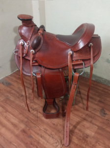 Selle en cuir rough out western pour selle d'équitation baril de course selle de cheval siège de 10 à 18 pouces - Product Image 3