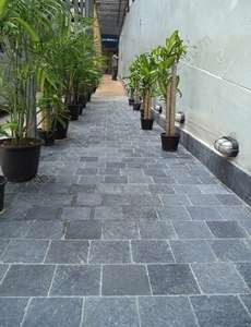 Dalles de pavés en pierre naturelle de bluestone antique, prix usine, pour allées de jardin extérieures, dalles de pavage en pierre calcaire bleue vieillie, carreaux de sol - Product Image 2