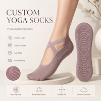 Chaussettes de yoga personnalisées pour femmes, antidérapantes, chaussettes de Pilates, logo personnalisé, fabricant