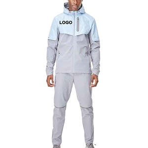 Survêtements en coton OEM, coupe ample, avec logo personnalisé, bicolores, imprimés, pour l'hiver, ensemble 2 pièces - Product Image 1