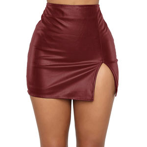 Falda de Cuero para Mujer, Diseño Personalizado, Ligera, Mini, Cómoda, Informal, para Uso Diario al Aire Libre - Product Image 1