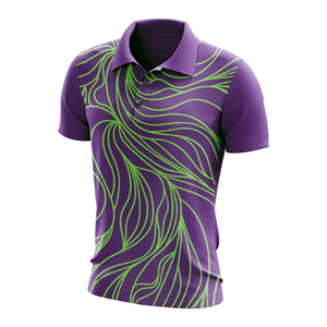 Polo Estampado para Hombre al por Mayor, Ligero, de Secado Rápido, para Gimnasio y Deportes, con Diseño Gráfico Personalizado de Rayas, Cuello Camisero, para Verano - Product Image 3