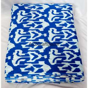 Tissu en coton pur 100 % fait main, imprimé au bloc, écologique et léger, pour vêtements de filles, robes et pyjamas – Vente en gros - Product Image 3