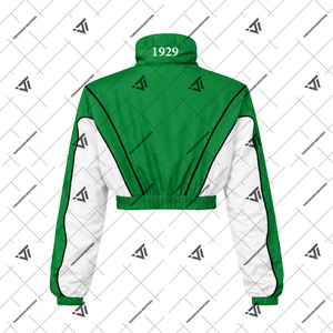 Wholesale Greek Iota Phi Lambda IPL Sorority Clothing Embroidered Colorblock Windbreaker Crop <b>Jacket</b> Greek Paraphernalia - Product Image 2
