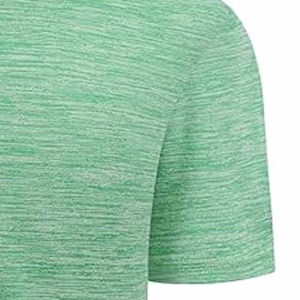 Men Short Sleeve Solid Color for Shirt Regular Fit Casual Breathable Pique Knitted Cotton 140g Gray <b>White</b> Trim Collar Custom - Product Image 3