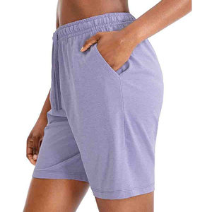 Pantalones Cortos Bermuda para Hombre, Color Sólido, Cintura con Cordón, Logotipo Frontal, Bloques de Color, Casuales, de Algodón, Corte Medio, Transpirables, con Bolsillos, Cómodos - Product Image 3