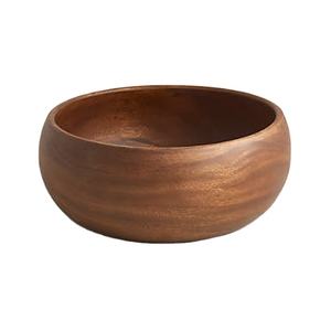 High Quality Mid Century Modern Wooden <b>Bowl</b> Handcrafted Natural Acacia Wood Serving for Salads and Fruits <b>Bamboo</b> Acacia <b>Bowl</b> - Product Image 1