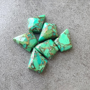 Turquesa Verde Natural AAA+ en Forma de Cometa, Cabujón Calibrado, Gema para Joyería, Disponible en Todos los Tamaños - Product Image 4