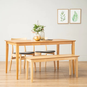 Contemporary Wooden <b>Bench</b> with Sturdy Solid Wood <b>Legs</b> for Dining Room Home Office & Hallway - Product Image 4