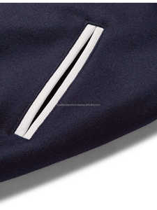 Chaqueta Varsity de invierno cálida de alta calidad para hombre, tipo cierre, bolsillos con botones, chaqueta Bomber de béisbol universitaria Letterman - Product Image 4