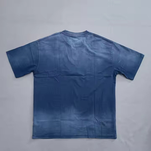 T-shirt surdimensionné à col en V délavé personnalisé, imprimé sérigraphié, effet vieilli, pour homme, 100 % coton, respirant, anti-plis, écologique - Product Image 5