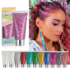 เจลกลิตเตอร์โฮโลแกรม 8 สี เนื้อหนา ใช้ได้หลากหลายสำหรับใบหน้าและร่างกาย เหมาะสำหรับงานเทศกาลและปาร์ตี้ - Product Image 2