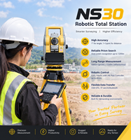 Station totale robotisée NS30 pour la topographie, recherche de prisme pour l'arpentage, collimateur haute précision pour station totale