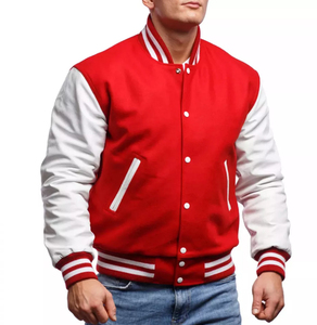 Veste de baseball à rayures pour homme, taille plus, avec logo personnalisé, marque privée - Product Image 1