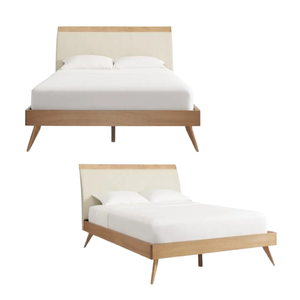 ชุดเตียงไม้เนื้อแข็งขนาดคิงไซส์ปรับแต่งได้ปรับแต่งได้ตามต้องการชุดเตียงกรอบไม้หุ้มผ้า - Product Image 4