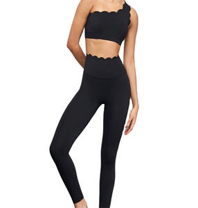 Conjunto de Yoga Transpirable, Sujetador Deportivo, Ropa de Gimnasio, Conjunto de Yoga de Secado Rápido Personalizado para Mujer, Dos Piezas, Short de Spandex - Product Image 4