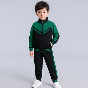 Ensemble de survêtement zippé pour enfants, sweat à capuche en polaire streetwear pour garçons, ensemble de jogging décontracté, tenue de sport pour enfants, survêtement zippé pour garçons, streetwear - Product Image 6
