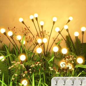 Luci Solari da Giardino 3000K, Effetto Lucciola Oscillante al Vento, Impermeabili IP4X, Alimentate a Batteria AA, per Cortile - Product Image 1