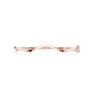 Rose Gold Lab Grown Diamond Wave <b>Bangle</b> <b>Bracelet</b> for Women Luxury Fine Jewelry Elegant Designer <b>Bracelet</b> - Product Image 2