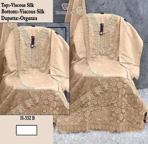 Elégant Renard lourd Georgette Salwar Kameez pour adultes Hiver Indien Viscose Intérieur Dupatta Santoon Soie Elégant Confortable - Product Image 5