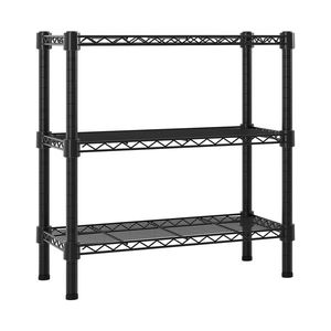 Scaffale in Ferro Nero 350*600*850 con 3 Ripiani Rivestiti in Plastica, Scaffali e Unità di Stoccaggio - Product Image 4