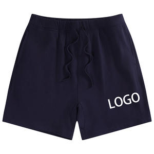 Pantalones Cortos Casuales de Hombre con Cordón, de Algodón Orgánico/Spandex Peinado de 330 GSM, Talla Grande, Antiarrugas, Estilo Hip Hop, para Correr y Trotar, Venta al por Mayor - Product Image 1