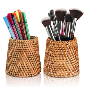 Estuche de lápices de ratán a precio competitivo, cesta multiusos, portaplumas, contenedor para utensilios, soporte. - Product Image 5