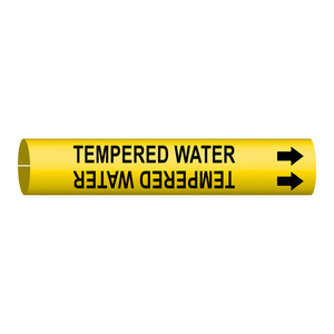 Marqueur de tuyau à clipser Brady pour conduites d'eau chaude industrielles - Product Image 1