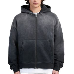 Sudadera con Capucha de Algodón French Terry de 500 g/m², Estilo Vintage, Hombros Caídos, Estilo Urbano, Venta al Por Mayor - Product Image 1