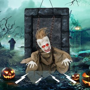 Décoration suspendue animée de zombie prisonnier d'Halloween avec activation sonore - Product Image 3