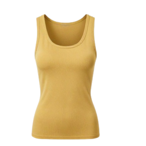Custom <b>Women</b> Tank Top <b>Shirt</b> Wholesale Square Neck <b>Sleeveless</b> Built In Shelf Bra Stretch Cotton Ribbed Basics Logos Manufacturers - Product Image 2