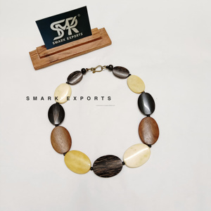 Luxury Natural Horn Bone Bead <b>Necklace</b> Handmade Tribal African Ethnic Choker Statement <b>Boho</b> Jewelry Fashion Gift for Women - Product Image 4