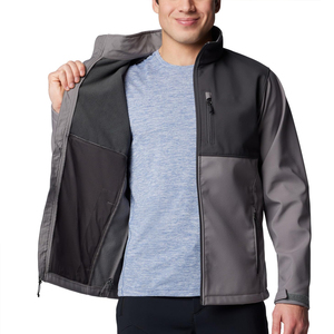 New Arrival Solid Color Zipper Style Breathable Street Wear Men Softshell Jacket New Style Men Wear Softshell Jacket - Product Image 5