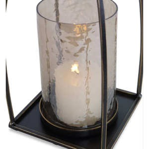 Portavelas y Farol de Hierro Hecho a Mano para Decoración del Hogar, Centro de Mesa para Bodas, Farol de Cristal con Cuerpo de Metal - Product Image 3