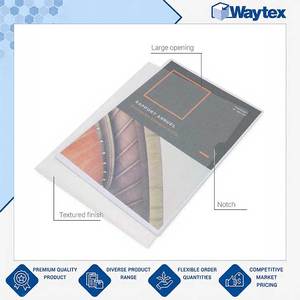 Bulk Quantity Available Best Quality Standard Grade <b>A4</b> Clear Embossed L-Shaped <b>Folders</b> 90 Microns for Office & Home Use - Product Image 2