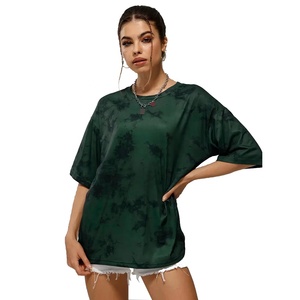 Camisetas Deportivas Extra Grandes con Estampado Tie Dye para Mujer, Moda 2024, Camisetas Casuales con Estampado Tie Dye, Camisetas con Hombros Caídos y Estampado Personalizado - Product Image 3